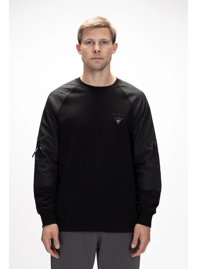 Bad Bear Hill Black Crewneck Men's Sweatshirt.