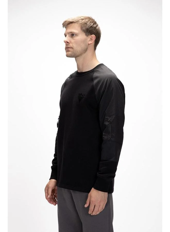 Bad Bear Hill Black Crewneck Men's Sweatshirt.