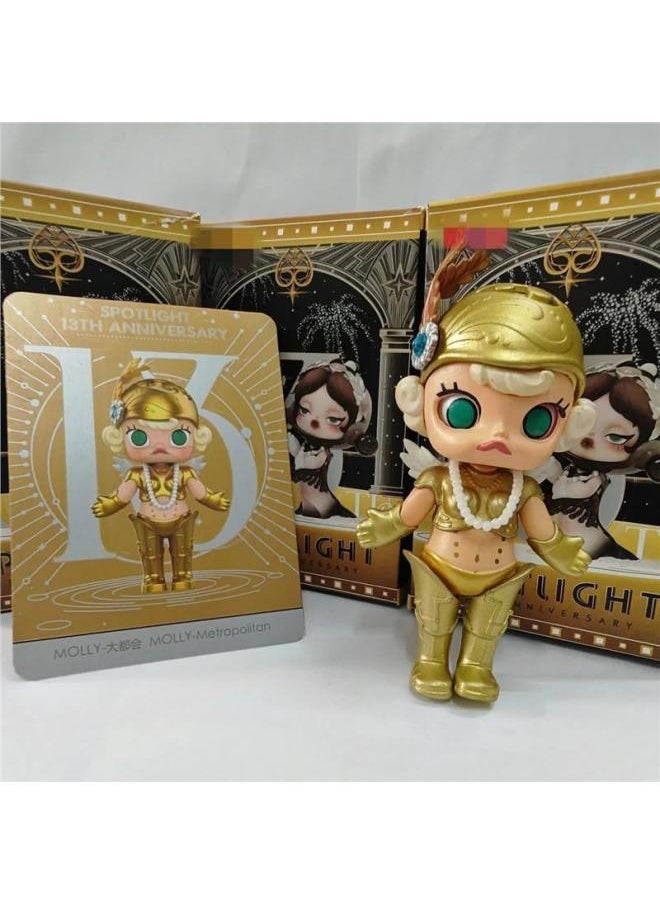Generic Under The Spotlight 13 Years Anniversary Series Confirmed SKULLPANDA Blind Box Hand Fashion Ornaments Gift-Light Source Color:Metropolitan National Edition  - Image 1