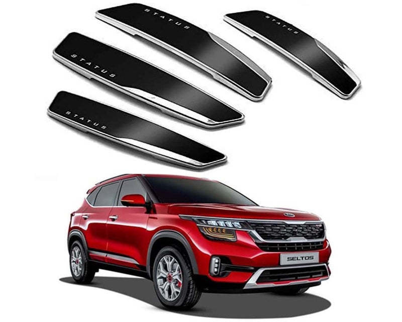 Auto E-Shopping Status Car Door Guard Edge Protector Black Color for Kia Seltos Set of 4 Pieces - Image 1