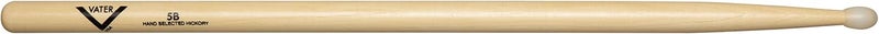Vater 5B Nylon Tip Hickory Drum Sticks, Pair