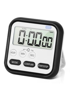 Zibuyu ZIBUYU® Stopwatch for Study, Kitchen Timer Light 24hs Countdown Timer Time Reminder Baking Timer with Magnetic Folding Bracket Battery Powered Timer for Kitchen, Study, Cooking, 5.4x7cm 