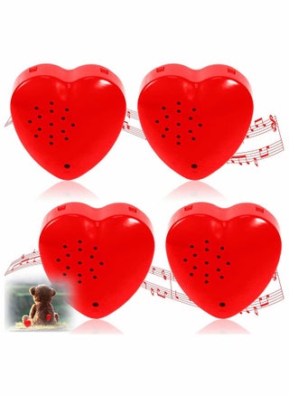 Voice Recorder for Stuffed Animal, 20 Seconds Stuffed Animal Voice Recorder Box, Bear Toy Push Button Sound Recorder, Heartbeat Recorder, Recording Device Sound Module for Toys, 4 Pcs (Red) - pzsku/Z8857B9E325749DAB0375Z/45/_/1723107945/5f016e37-26f9-4139-a912-525d4204b2b4