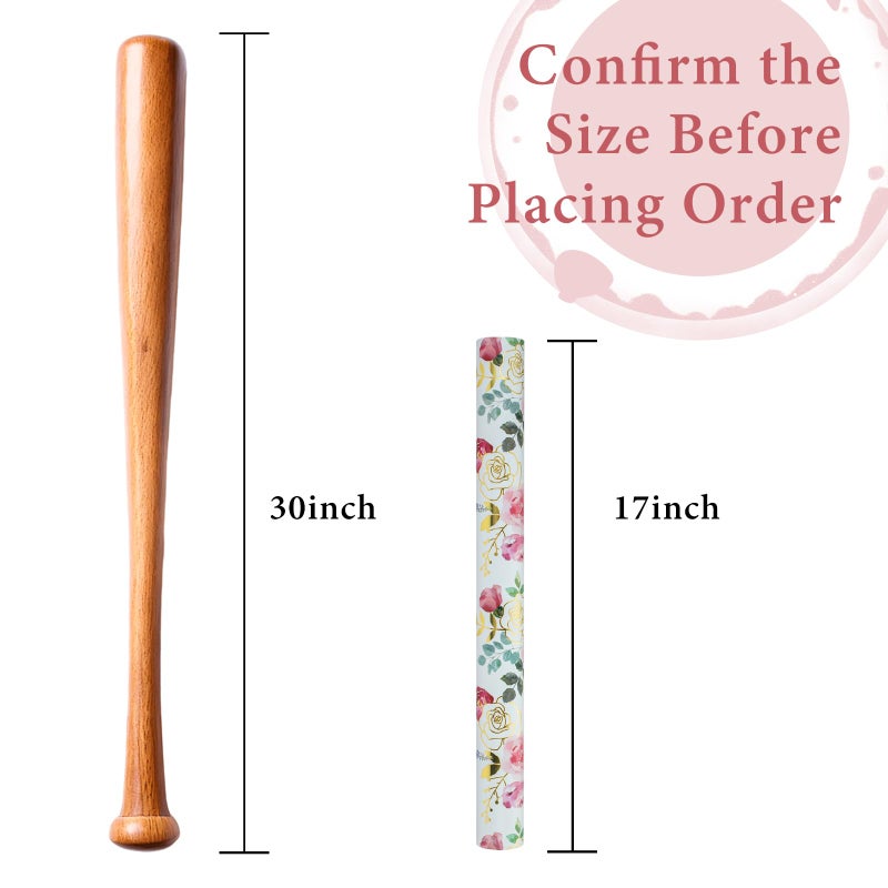 Merture Wrapping Paper Roll with Watercolor Roses - 17 In x 32.8 Ft (46.5 sqft) Foil Floral Gift Wrap with Matte Gold Reverse for Motherâ€™s Day, Wedding, Birthday, Bridal Shower, Valentines Day - Image 3