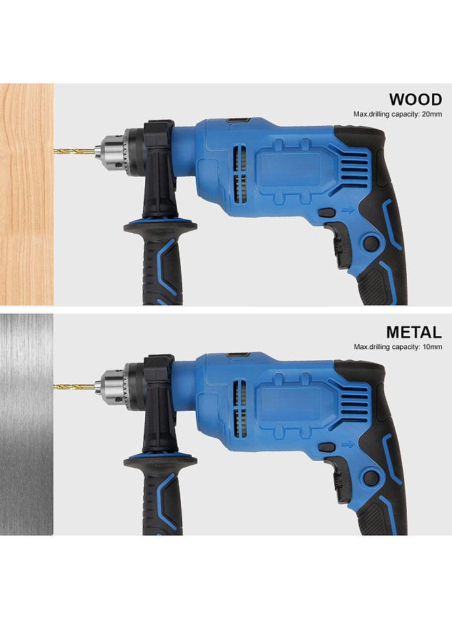 Generic - Hammer Drill 650W 5.5A 3000RPM Hammer Drill 2 in 1 Handle 360° Rotating Chuck Size 0-13mm 1/2Inch EU - Image 1