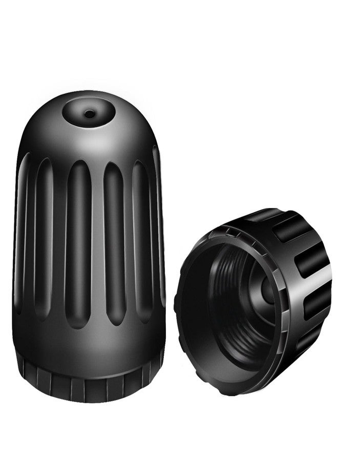 TPMSCENTER OEM Plastic Valve Stem Covers Black with Rubber Seal Car Tire Valve Caps Original for 17-20008 GM Ford TPMS Snap-in Valves, Tire Replacement Valve Stem Caps (8 Pack) - Image 1