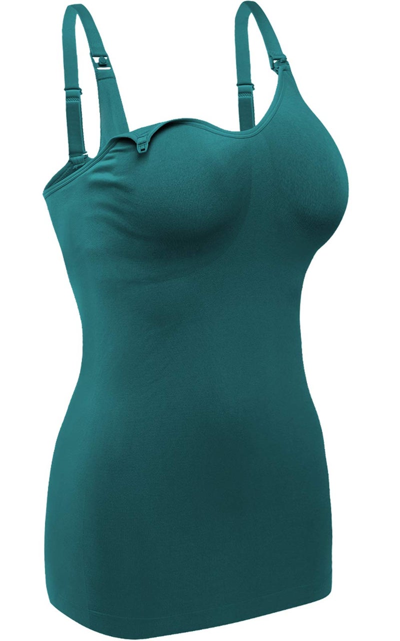 IMFASY Women's Maternity Nursing Tank Tops with Built in Bra for Breastfeeding Camisoles Shirt 4Pack - Image 4
