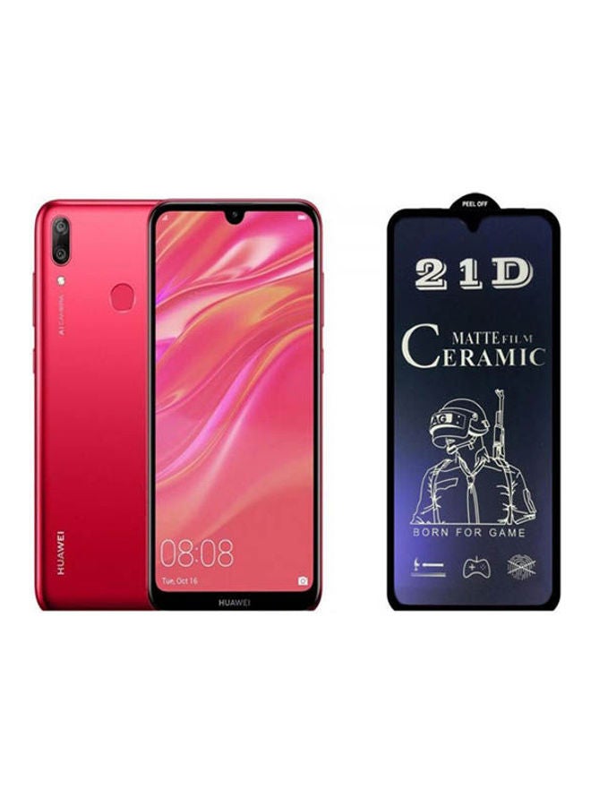 For Huawei Y7 Prime 2019 21D Ceramic Matt Nano Covered Ag Screen Protector Soft Blue Anti-Fingerprint Clear