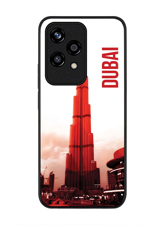 Stylizedd Rugged Black edge case for Honor 200 Lite, Slim fit Soft Case Flexible Rubber Edges Anti Drop TPU Gel Thin Cover -  Dubai - The Burj - Image 1
