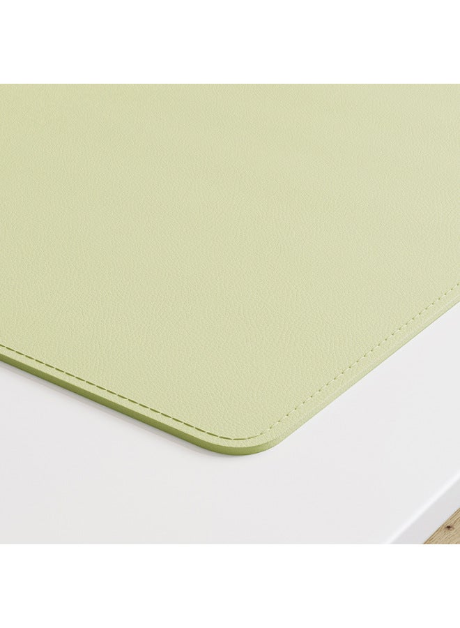 Mouse Pad Oversized Computer Desk Mat Office Desktop Keyboard Leather Advanced Sense Desk Mat Tablecloth-Color:50*80cm-Pattern:Matcha Green + Stitching - Image 1