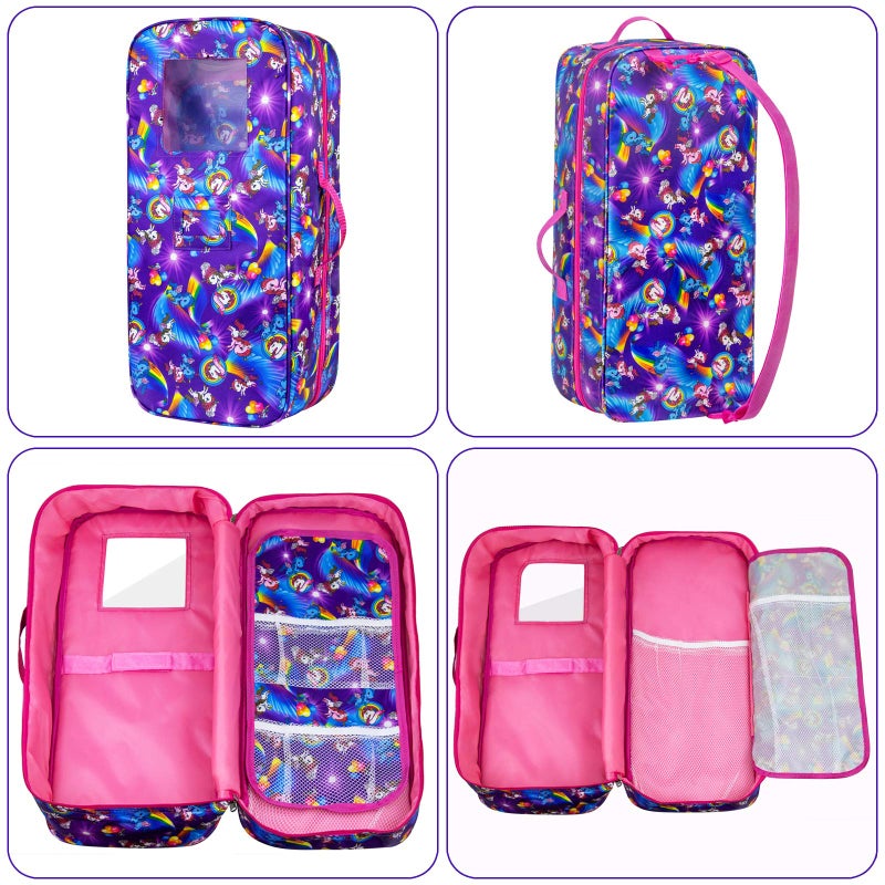 Ecore Fun 18 Inch Doll Storage Bag Travel Carrier Unicorn Case Great Fit for 18" Girl Dolls with Multi-Pocket | Doll Carrier Bags Perfect for 18IN Dolls - Image 5