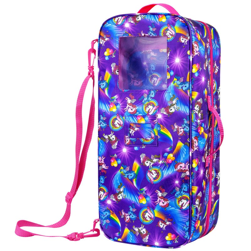 Ecore Fun 18 Inch Doll Storage Bag Travel Carrier Unicorn Case Great Fit for 18" Girl Dolls with Multi-Pocket | Doll Carrier Bags Perfect for 18IN Dolls - Image 1