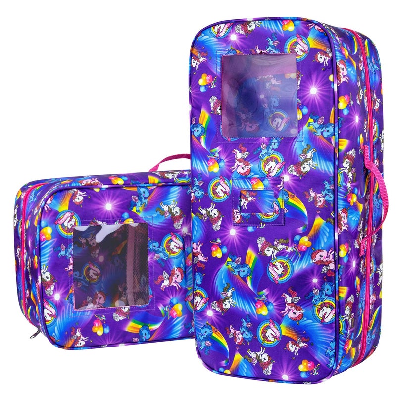 Ecore Fun 18 Inch Doll Storage Bag Travel Carrier Unicorn Case Great Fit for 18" Girl Dolls with Multi-Pocket | Doll Carrier Bags Perfect for 18IN Dolls - Image 4