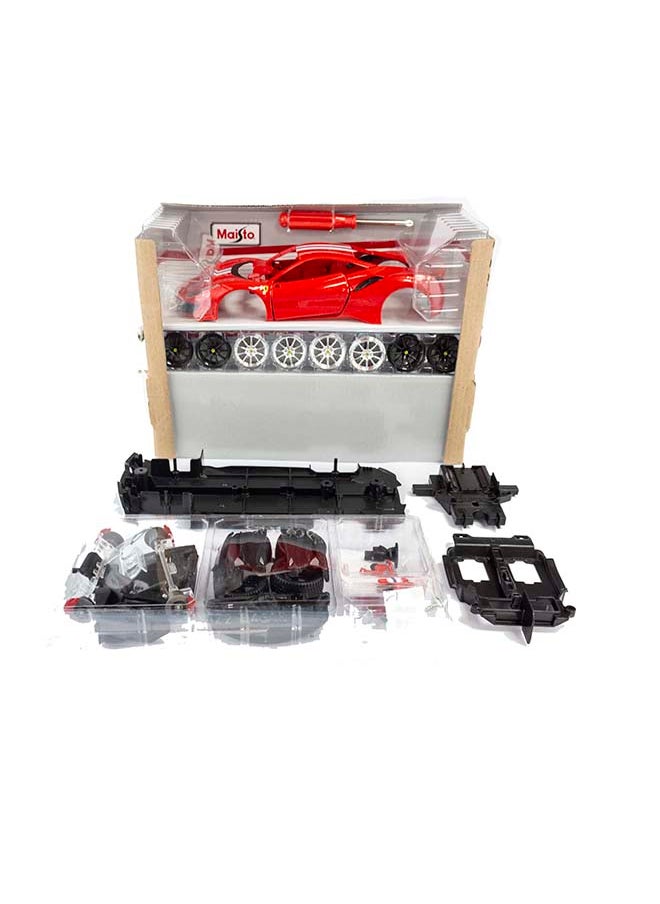 Maisto - 1:24 Assembly Line Ferrari 488 Pista Red Officially Licensed Scaled Replicas of Collectible Diecast Metal Models with Exquisite Interior and Exterior Detailing for All Age. - Image 1