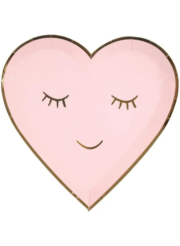 Meri Meri Blushing Heart Plates