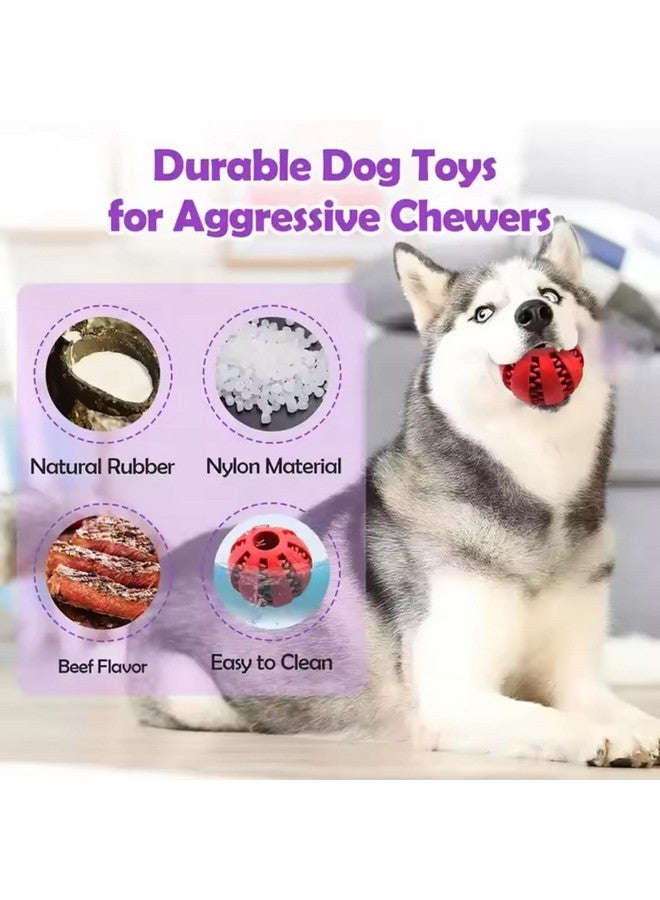 بتس إمباير موزع طعام تفاعلي من Iq، كرة توزيع طعام، كرات تغذية لتدريب الكلاب، كرة مضغ مقاومة للعض، لعبة توزيع طعام بطيئة للكلاب والجراء - 6 سم - Image 3