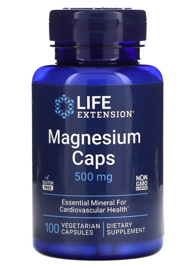 Magnesium Caps  500 mg 100 Vegetarian Capsules