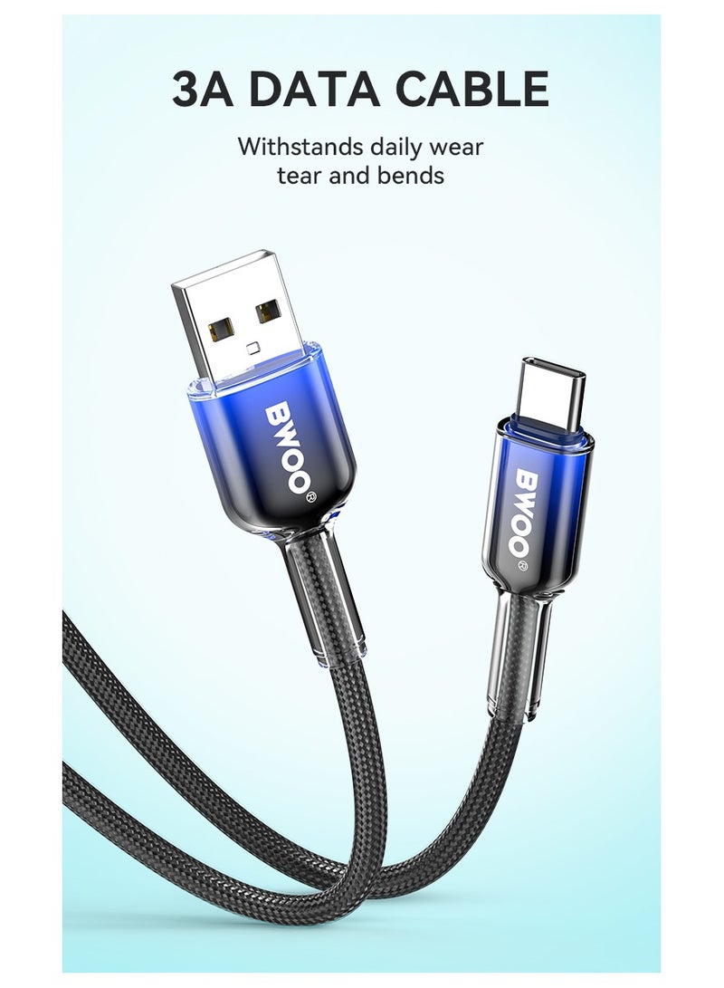 BWOO Usb-A To Type-C Fast Charging Data Cable Black - Image 4