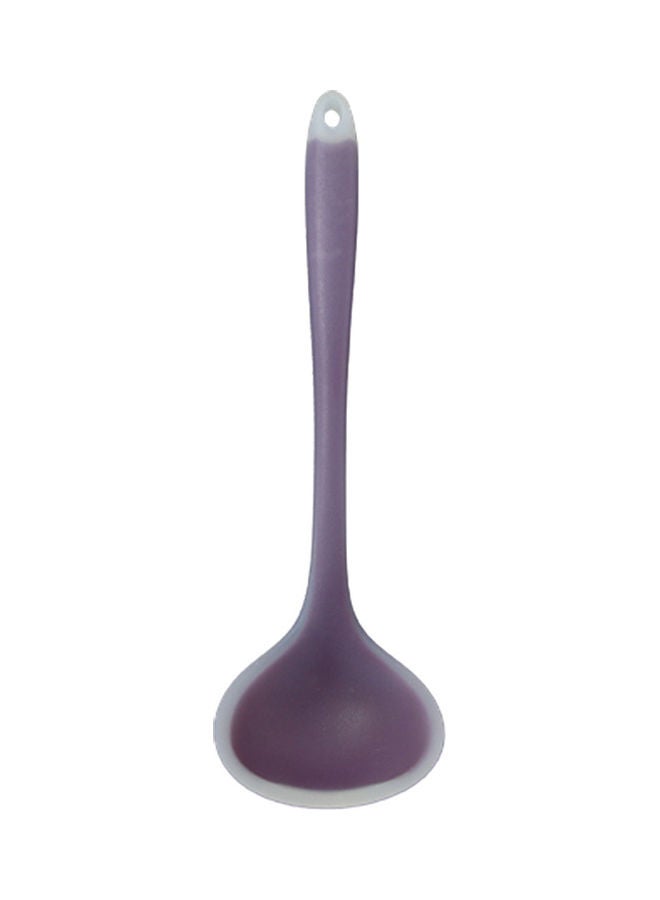 NIBEMINENT Silicone Nonstick Translucent Handle Spoon Purple
