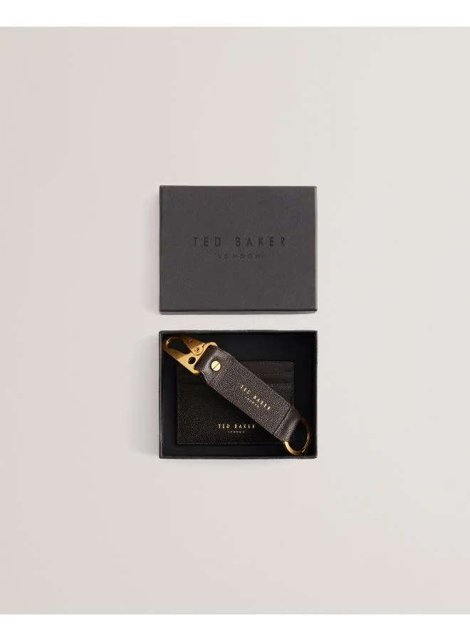 Ted Baker Kason Caviar Texture Leather Key Ring Set