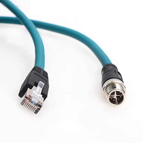 Eonvic Cognex Industrial Camera Ethernet M12 X-Type 8 Pin Male to RJ45 Cat-7e high-Flex Cable (3M, Blue) - Image 2