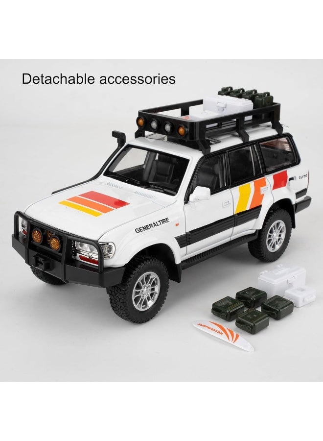 Diecast Car 1:24 SUV Cars Model Alloy Die Cast Sound And Light Pull Back Classic Luxury Vehicle Kids Toys Gift - Image 5