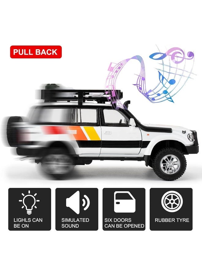 Diecast Car 1:24 SUV Cars Model Alloy Die Cast Sound And Light Pull Back Classic Luxury Vehicle Kids Toys Gift - Image 3