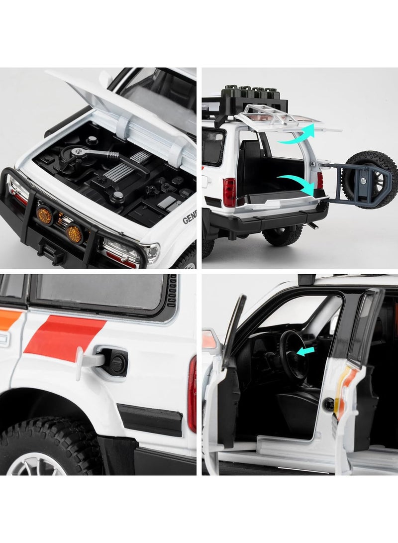Diecast Car 1:24 SUV Cars Model Alloy Die Cast Sound And Light Pull Back Classic Luxury Vehicle Kids Toys Gift - Image 4