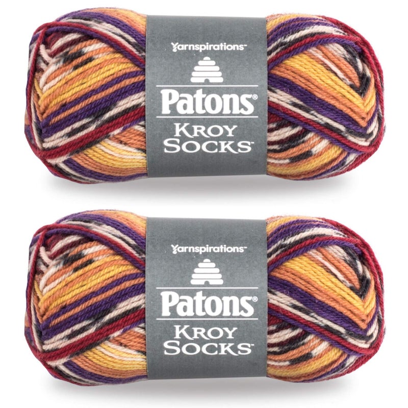 Patons Yarn Patons Kroy Socks Yarn 2Pack Sunset Stripes