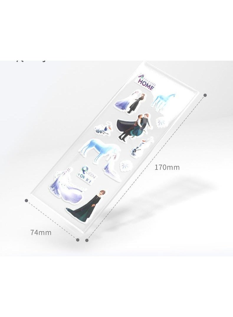 ديزني مجموعة ملصقات الأميرة إلسا المجمدة - 12 قطعة من ملصقات ديزني فروزن 2 للأطفال، مثالية لسجلات القصاصات وهدايا الحفلات والمتعة الزخرفية - Image 4