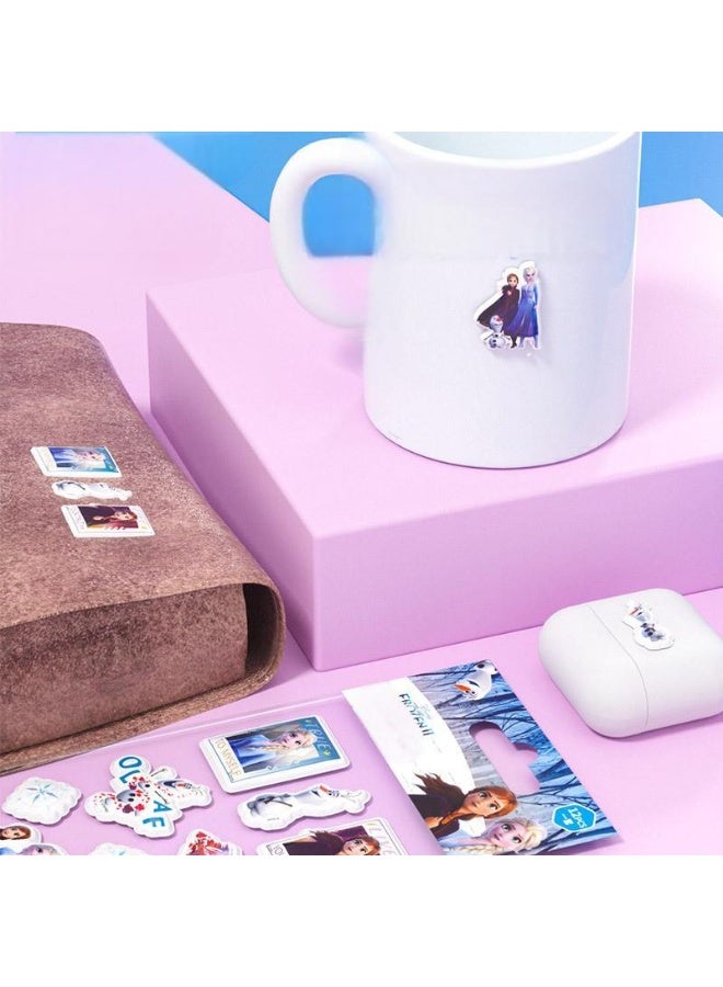 ديزني مجموعة ملصقات الأميرة إلسا المجمدة - 12 قطعة من ملصقات ديزني فروزن 2 للأطفال، مثالية لسجلات القصاصات وهدايا الحفلات والمتعة الزخرفية - Image 5