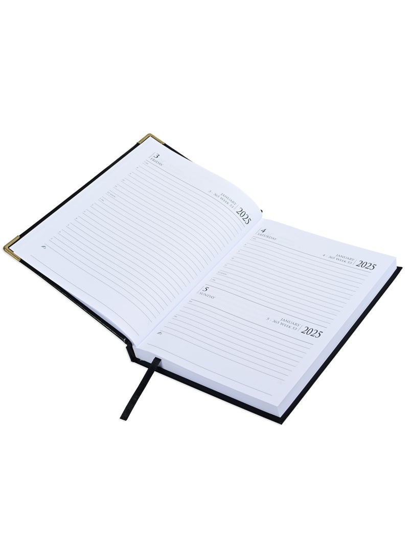 FIS FIS Diary 2025 English (Saturday & Sunday Combined) A5, Black - FSDI92E25BK  - Image 2