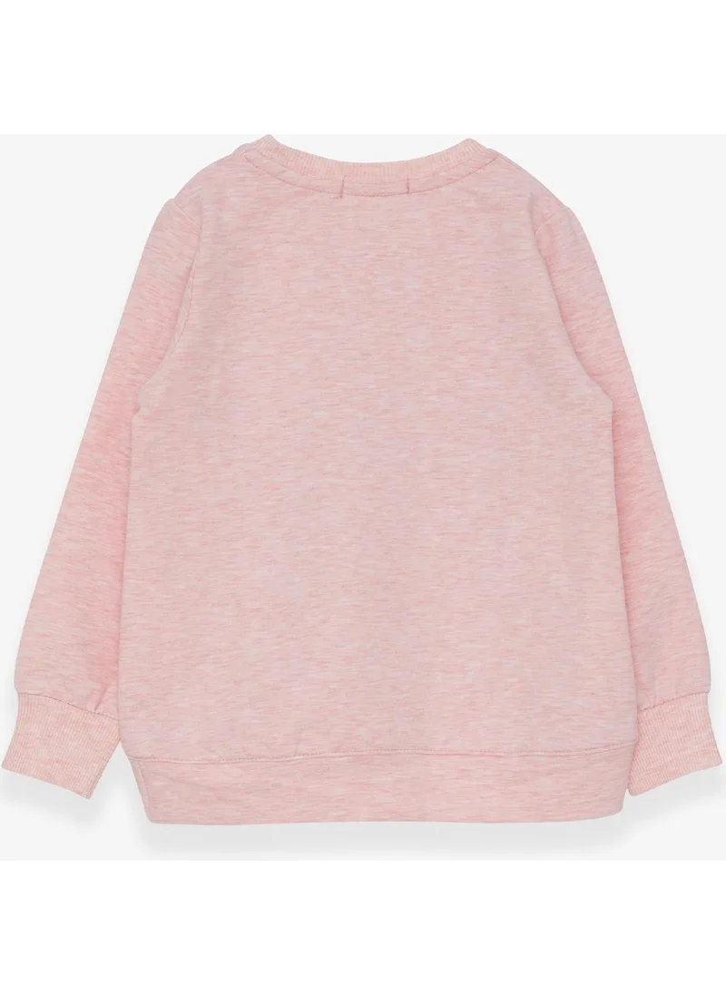 Breeze Girl's Sweatshirt Sequin Girl Printed 3-8 Years, Salmon Melange