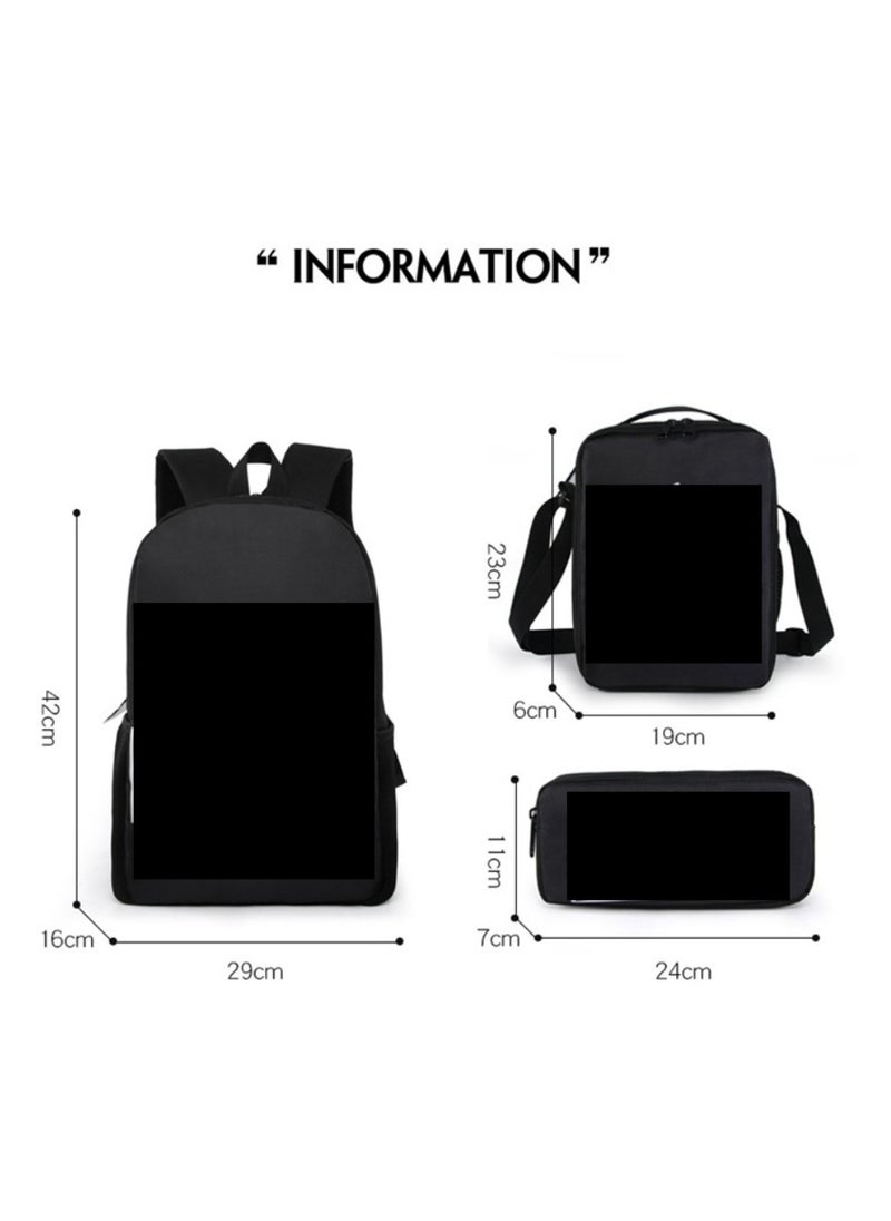 Generic - Cartoon anime backpack for primary and secondary school students, large capacity casual lightweight backpack, cartoon shoulder bag, pencil case, pencil case, and pencil case - Image 1