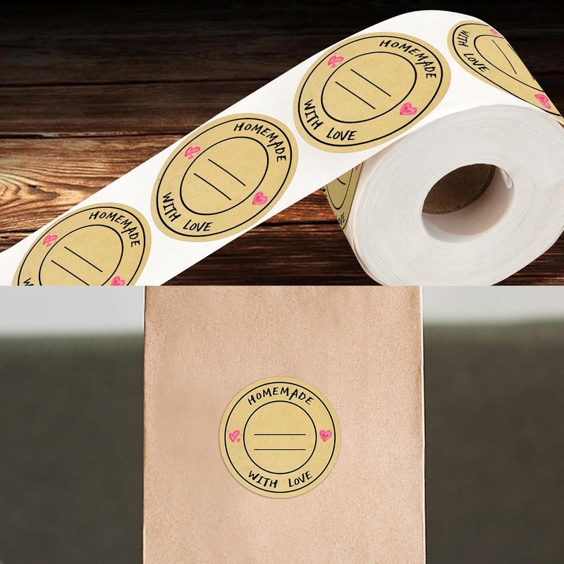Bueake Jam and Jelly Jar Canning Labels for Mason Jars and More(2" Round 500/roll) with Lines for Writing- Jar Labels Jam, Jelly, and More - Image 3