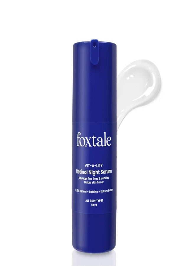 Foxtale 0.15% Beginner Friendly Retinol Night Serum | Anti-Aging Night Cream | Reduces Fine Lines and Wrinkles | No Purging | For Younger-looking Skin | Men & Women | All Skin Types - 30 ml - Image 1