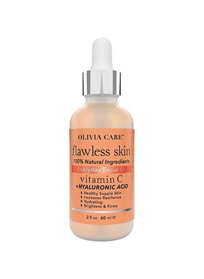 Olivia Care زيت الوجه اليومي بفيتامين C وحمض الهيالورونيك لبشرة خالية من العيوب من 100% L Ingredients. يرطب، يضيء، يجدد وينعم البشرة. مضاد للشيخوخة 2 أونصة سائلة. - Image 1