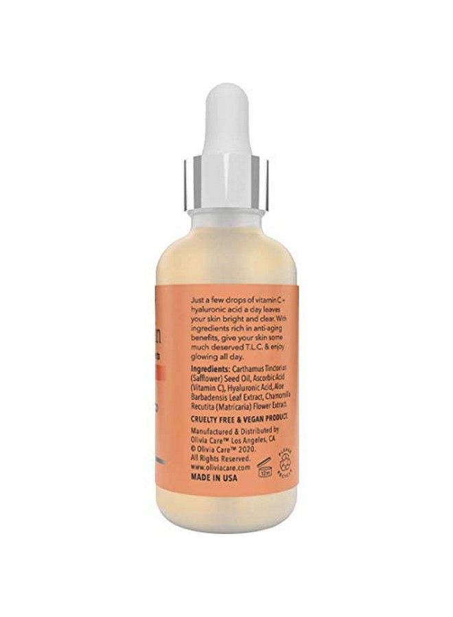 Olivia Care زيت الوجه اليومي بفيتامين C وحمض الهيالورونيك لبشرة خالية من العيوب من 100% L Ingredients. يرطب، يضيء، يجدد وينعم البشرة. مضاد للشيخوخة 2 أونصة سائلة. - Image 3