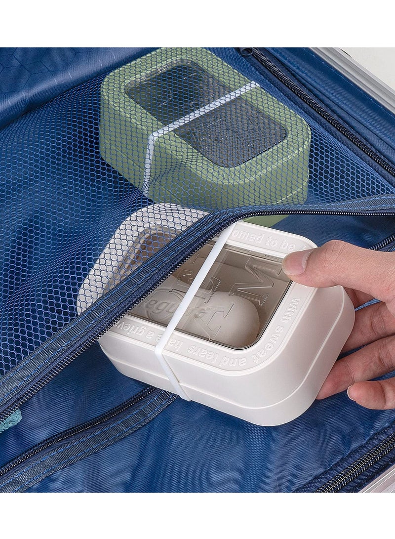 KASTWAVE Travel Soap Container, 2 Pack Bar Soap Holder Soap Travel Case, Soap Saver Container with Lid, Portable Bar Soap Box with Cover, for Traveling, Camping, Gym, Hiking (White,Green) - Image 5