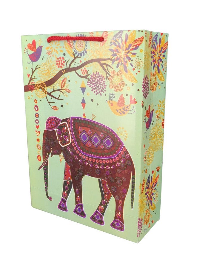 Arrow Paper Bags Elephant Design Gift Bags For Gifting, Weddings, Birthday, Holiday Presents (28Cm X 20 Cm X 7.5 Cm, Pack Of 80),Multi-Coloured - Image 2