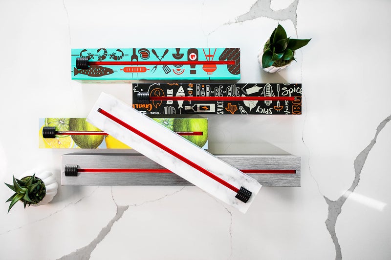 ChicWrap Carrara Marble Refillable Foil Dispenser - Includes One 12"x 30' Roll of Professional Grade Aluminum Foil - Reusable Dispenser w/Slide Cutter - Kosher Certified - Image 3