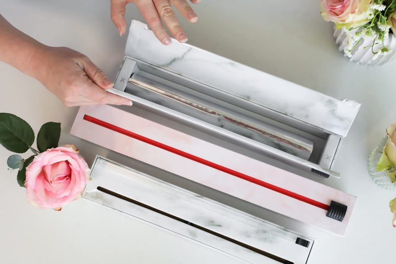 ChicWrap Carrara Marble Refillable Foil Dispenser - Includes One 12"x 30' Roll of Professional Grade Aluminum Foil - Reusable Dispenser w/Slide Cutter - Kosher Certified - Image 2
