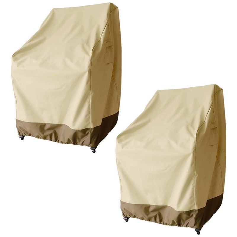 Rutile Patio Chair Cover Outdoor Furniture Covers Waterproof Fits up to 26W x 28D x37.5H inches, Outdoor Patio Rocking Swivel Chair Covers, 2Pack - Image 1