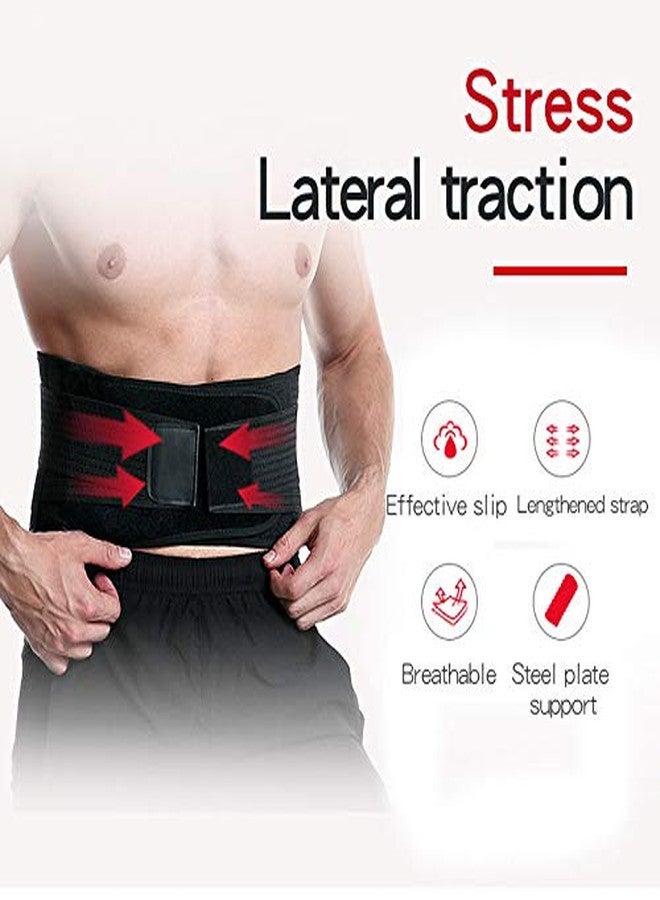 PRIVFIT Advance Waist Support Belt With Spine Steel Plate Support & 8 Pressure Strips Breathable for back pains, Workout (Medium) - Image 2