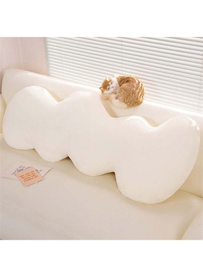 Large Body Pillow, Breathable Long Cloud Shape Pillow for Side Sleeper, Cooling Memory Foam Body Pillow Big Large Firm Full Body Pillow for Adults, 130*50cm (White) - Image 2