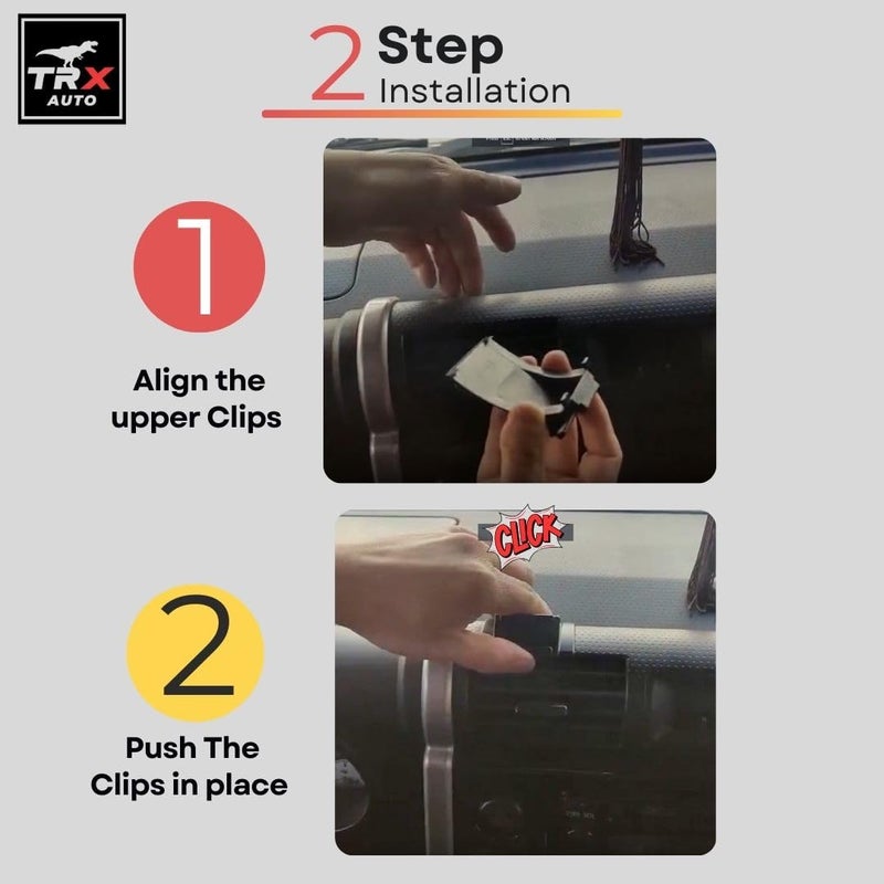  تي ار اكس اوتو حامل هاتف TRX AUTO مع خاصية الجاذبية لسيارة تويوتا FJ كروزر (2017-2023) | ملحقات FJ كروزر | حامل هاتف محمول - Image 5