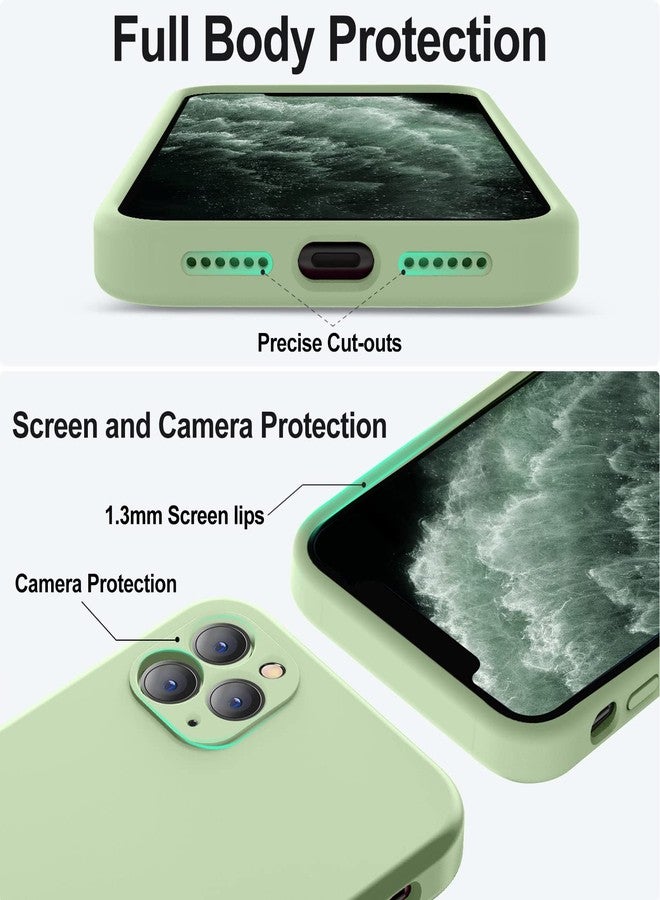 Vooii Compatible with iPhone 11 Pro Case, Upgraded Liquid Silicone with [Square Edges] [Camera Protection] [Soft Anti-Scratch Microfiber Lining] Phone Case for iPhone 11 Pro 5.8 inch - Matcha - Image 4
