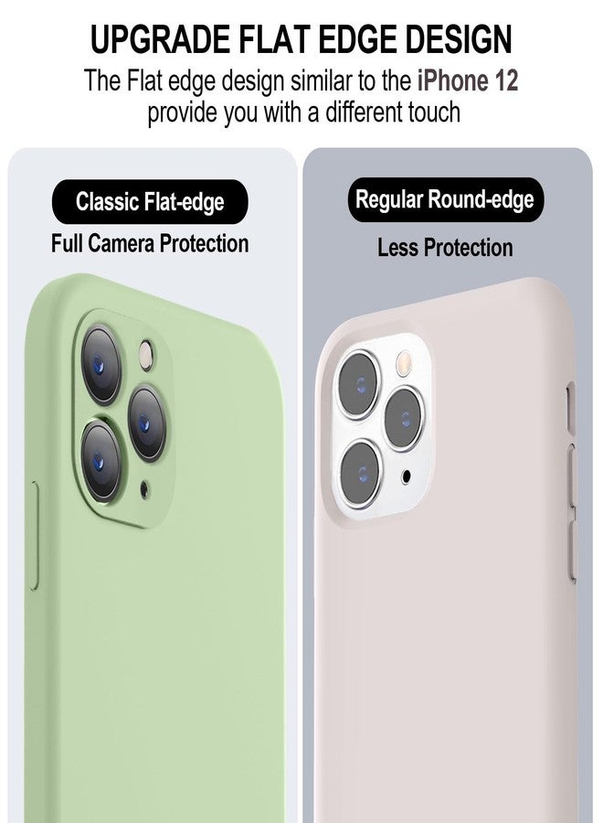 Vooii Compatible with iPhone 11 Pro Case, Upgraded Liquid Silicone with [Square Edges] [Camera Protection] [Soft Anti-Scratch Microfiber Lining] Phone Case for iPhone 11 Pro 5.8 inch - Matcha - Image 3