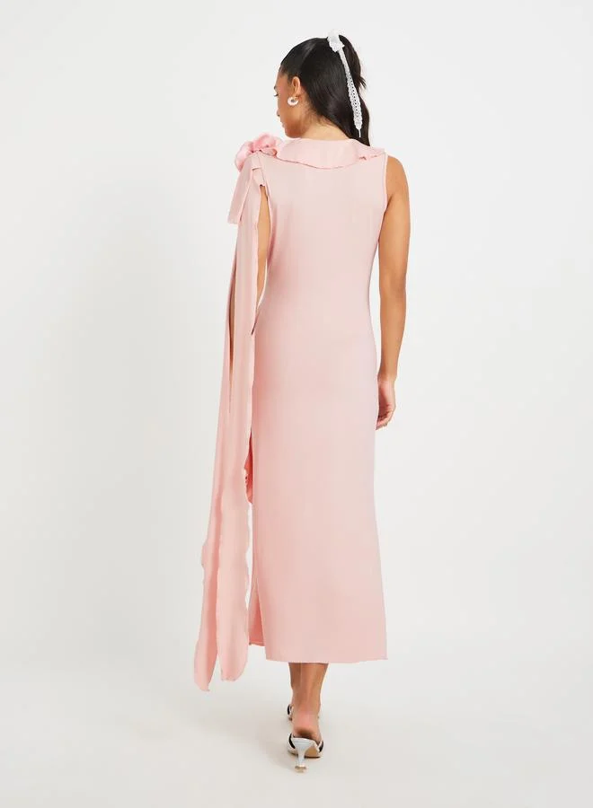 Take Two Floral Accent Midi Dress