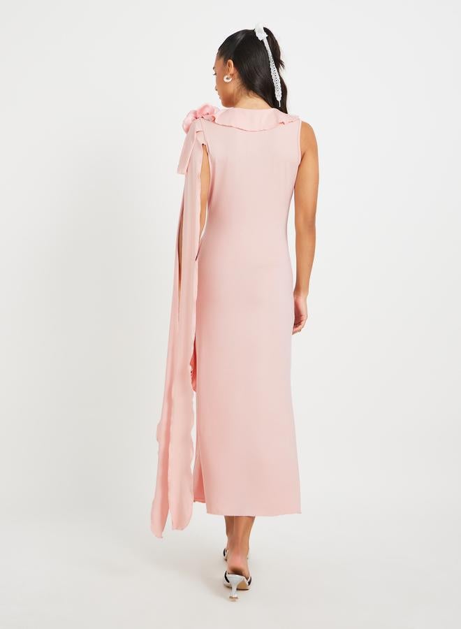 Take Two Floral Accent Midi Dress  - Image 5
